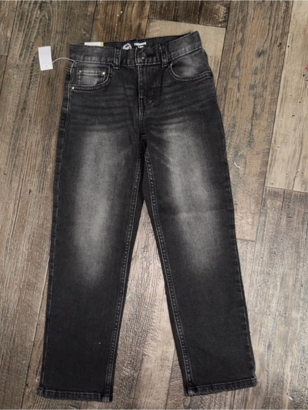 wonder nation  Grey-Black Straight Jeans